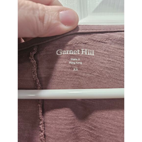 Garnet Hill Pink A-Line Dress Scoop Neck Minimalist Lagom Soft Knit Size XS - Picture 2 of 6